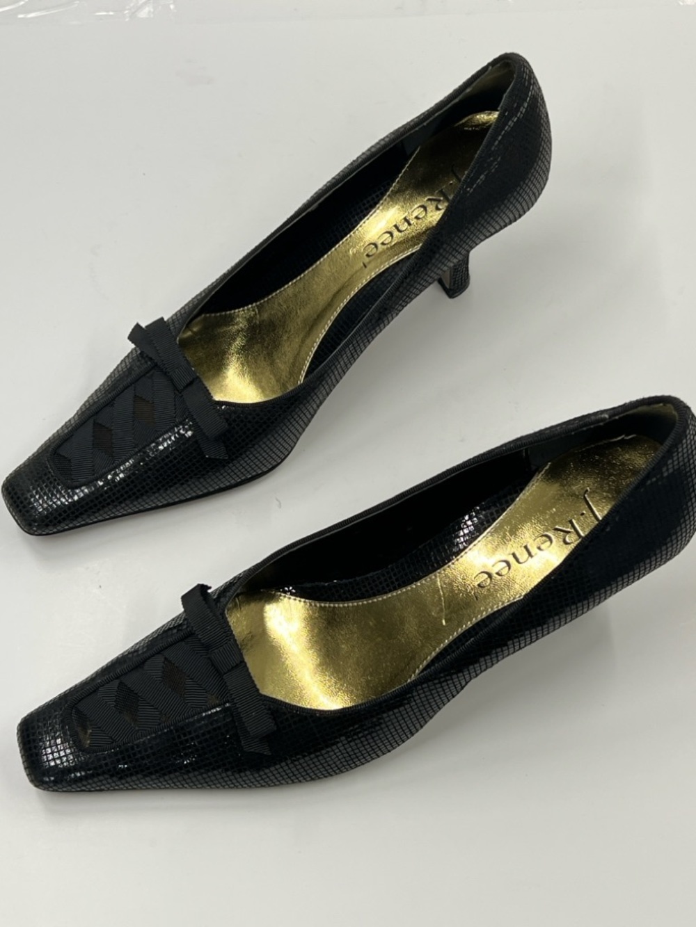 J. RENEE Women’s 9.5 Black Slip On Formal Dress Shoe